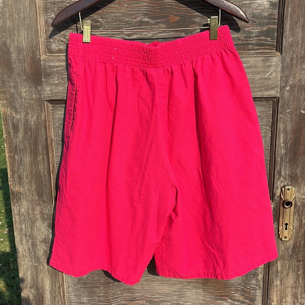 Woolrich Women Vintage Elastic-Waist High-Waist Button-fly Shorts, Magenta |L - Picture 2 of 11